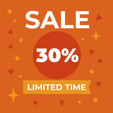 Sale limited time 30% red background vector stars
Red vector background, discount, sale, promotion