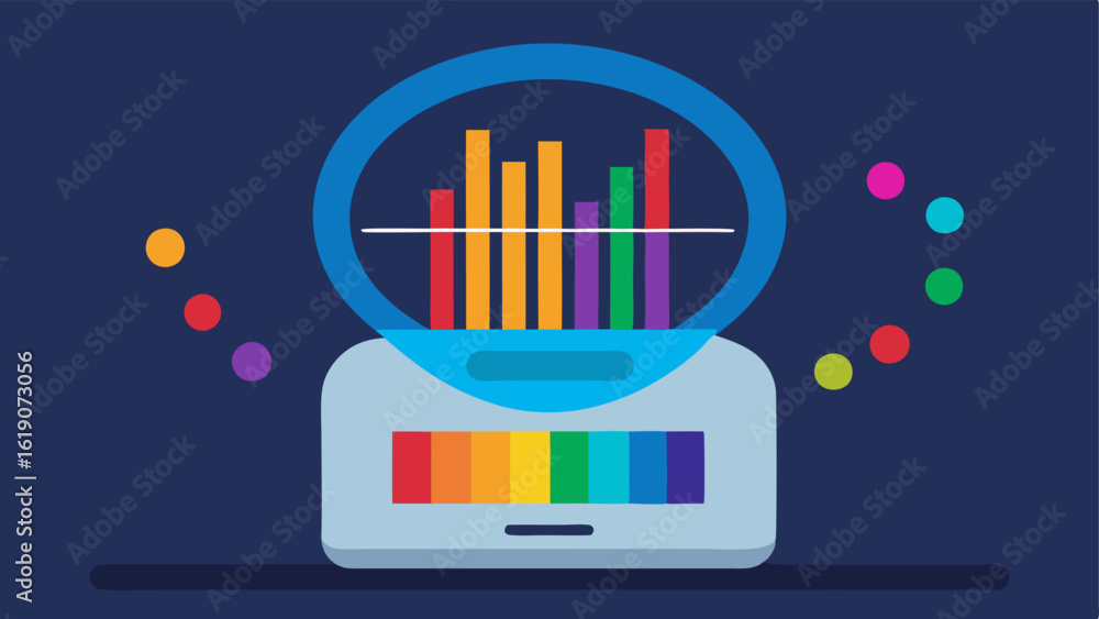 Poster dna sequencer a compact tingedge dna sequencer with colorful visualizations of dna strands projected