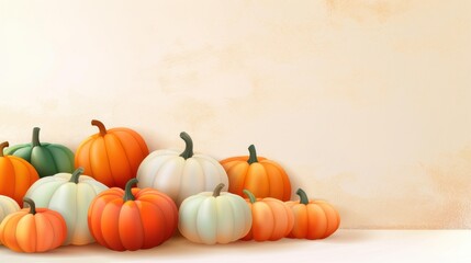Celebrate autumn with vibrant pumpkins adorning your porch, perfect for Halloween and Thanksgiving festivities.