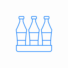 bottled drinks icon sign vector