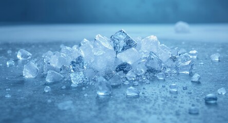 Ice Cubes Melting Ice Cold Frozen Water Refreshment