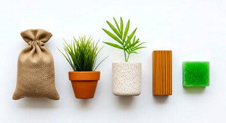 Creative Arrangement of Greenery and Natural Elements in Design
