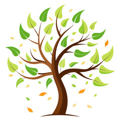 Obraz premium autumn tree with leaves