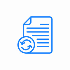 document refresh icon sign vector