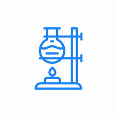 tube chemistry burning experiment icon sign vector