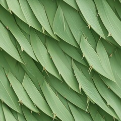 Fototapeta premium Detailed Green Leaves Pattern With Diagonal Arrangement And Natural Texture
