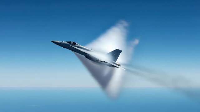 Impressive F-18 Super Hornet Breaks the Sound Barrier in a Dynamic Display, Powerful Jet Aircraft