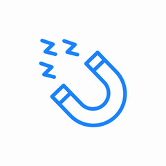 attaching magnet icon sign vector