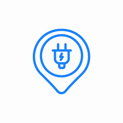 Obraz premium charging station location icon sign vector