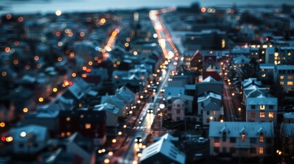 Fototapeta premium City street at night