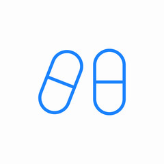 medication pills icon sign vector