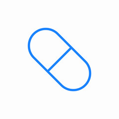 pill outline icon sign vector