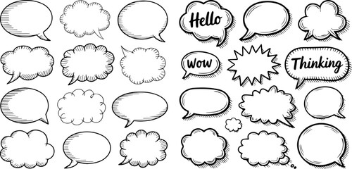 Set of Hand Drawn Alphabet with Design Elements Vector 