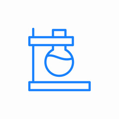 round flask on stand icon sign vector