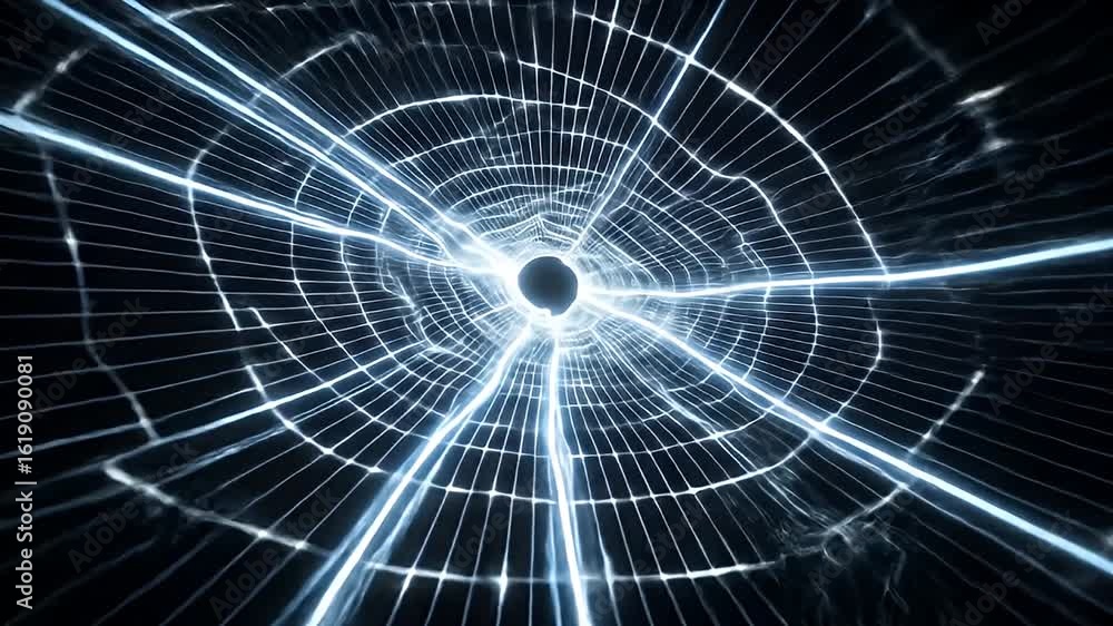 Poster cosmic web abstraction: an abstract illustration of the cosmic web, with intricate patterns, electri