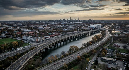Obraz premium a bridge over a river