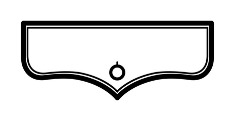 Western Flap Pocket technical fashion illustration. Flat apparel template front view. Women, men unisex style item CAD mockup isolated on white background 