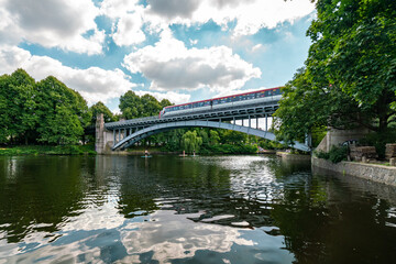 Summer in Hamburg: Scenic Bridge Over Calm Waters