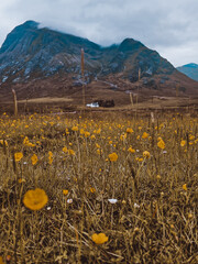 The Glen Coe Valley in Scotland Highlands