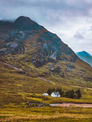 The Glen Coe Valley in Scotland Highlands