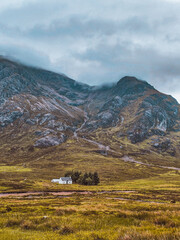 The Glen Coe Valley in Scotland Highlands