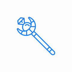 divination wand icon sign vector