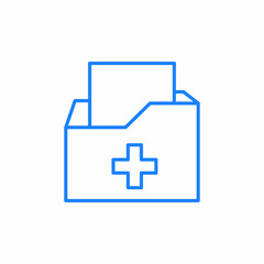 folder medical documentation icon sign vector