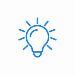 glowing light bulb icon sign vector