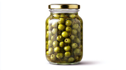 Jar of capers presents an appealing, savory sight, promising burst of flavor and culinary zest to any dish it accompanies