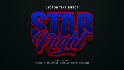 Fototapeta premium star night editable text effect