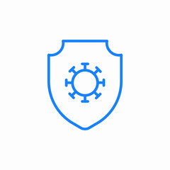 shield  virus antivirus protection icon sign vector