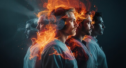 Burning Passion Teamwork and Determination A Powerful Visual Metaphor