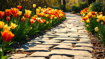 tulips in the garden