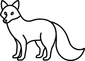 arctic fox icon on transparent background