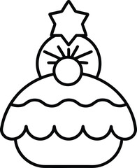 christmas bakery icon on transparent background