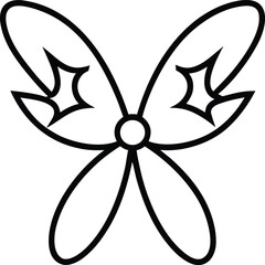 christmas fairy wings icon on transparent background