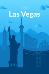 The Vibrant and Radiant Las Vegas Skyline, Featuring Iconic Landmarks and Attractions
