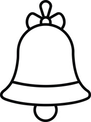 holiday carol bell icon on transparent background