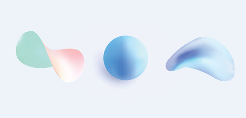 A Collection of Abstract Colorful Shapes Set Against a Soft Background for Aesthetic Appeal