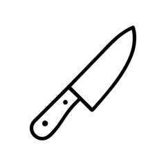 line icon Chef's knife vector on white background
Vector line icon on white background