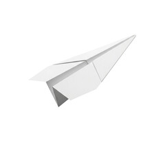 paper airplane isolated on white