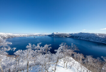 Lake Mashu and sparkling ice