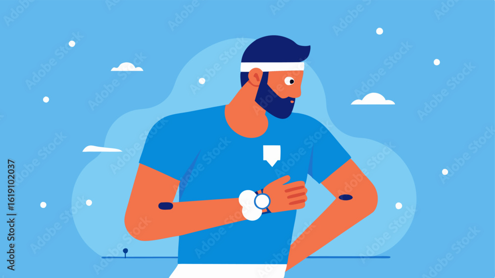 Poster feedback loop an athlete adjusting their smarch to track recovery metrics while in a cryotherapy ses