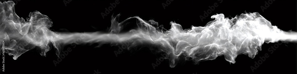 Poster white smoke and steam effect on dark background. abstract cloud and fog texture motion with bright l