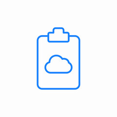 cloud data storage icon sign vector