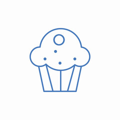 cupcake dessert icon sign vector