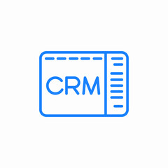customer relationship management icon sign vector