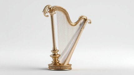 Ornate golden harp