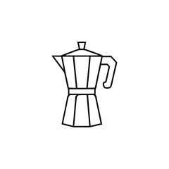 Vector illustration of a black coffee cup and teapot set, ideal for cafe drink and kitchen designs