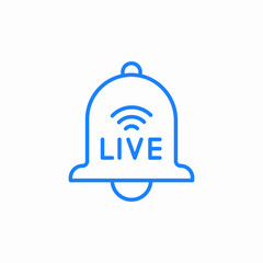 live notification bell icon sign vector